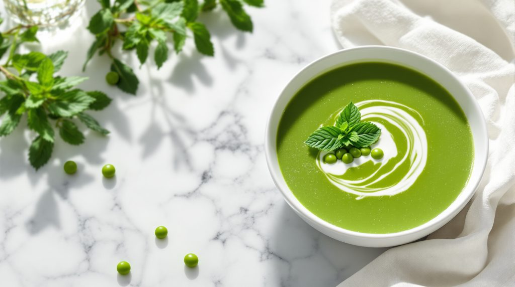 Cold Pea and Mint Soup