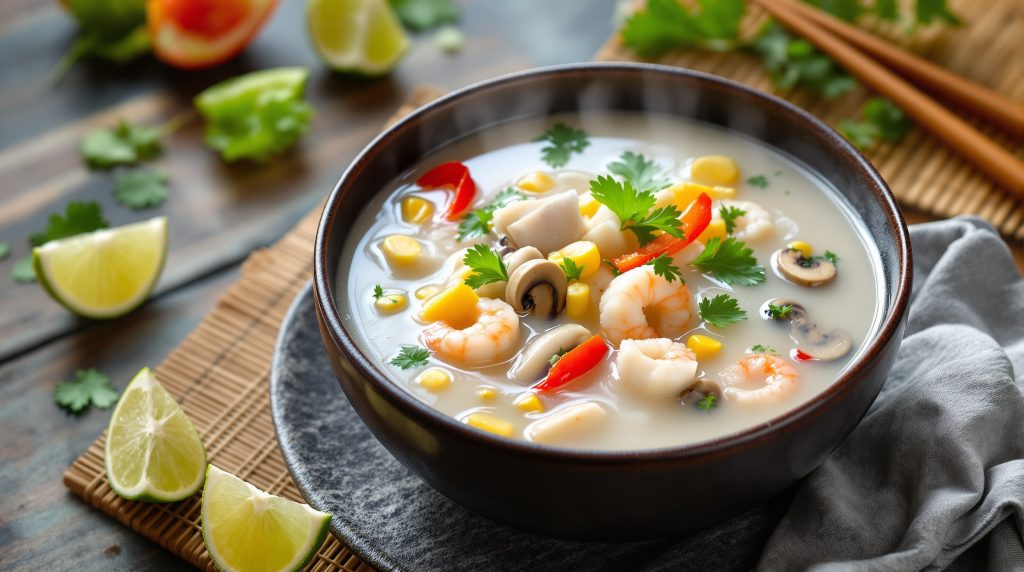 Fiske og kokossuppe
