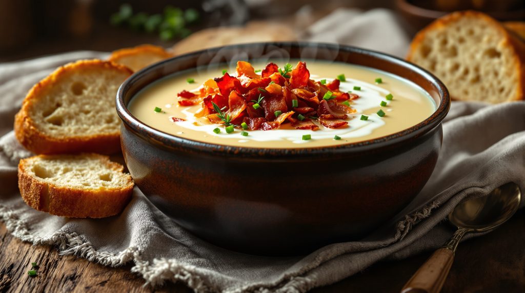 Kartoffel-baconsuppe