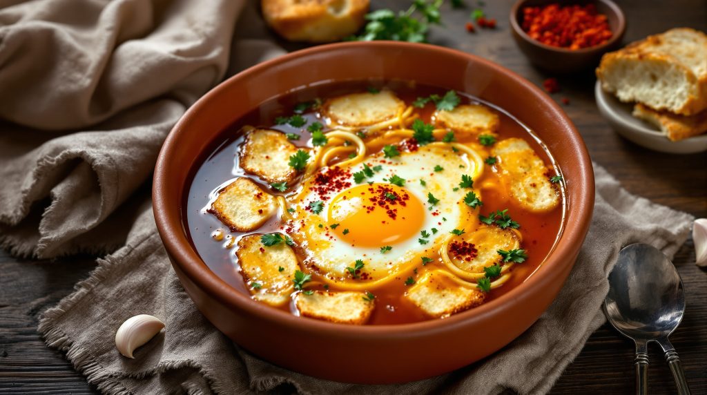 Spansk hvidløgssuppe