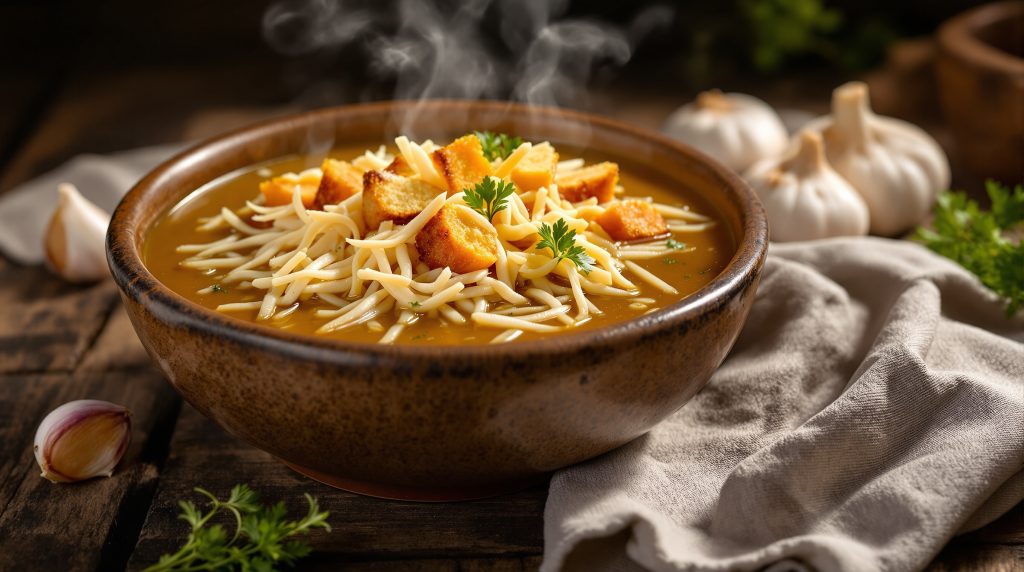 Tjekkisk hvidløgssuppe