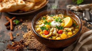 Arabisk kyllinge- og rissuppe