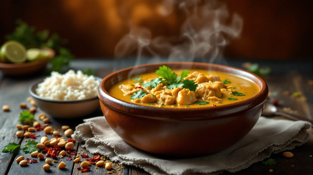 Senegalesisk jordnødde-kylling suppe
