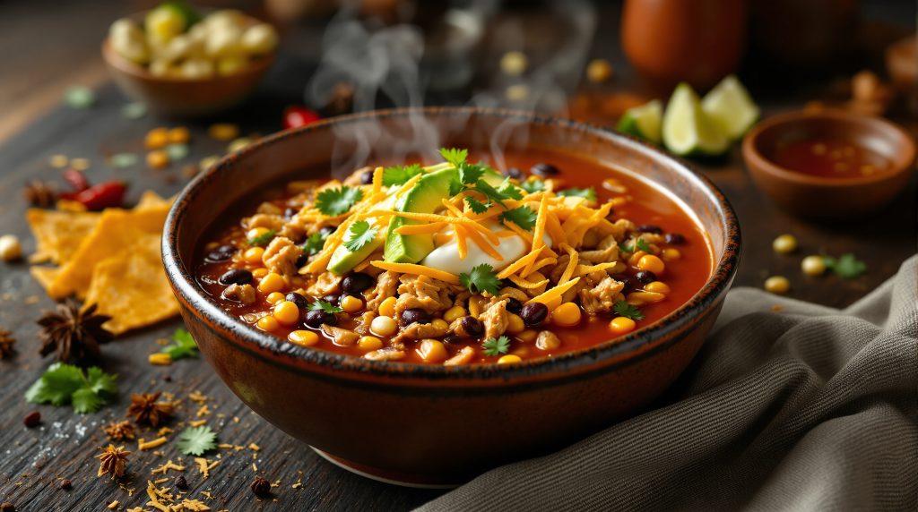 Texansk tortilla-kylling suppe