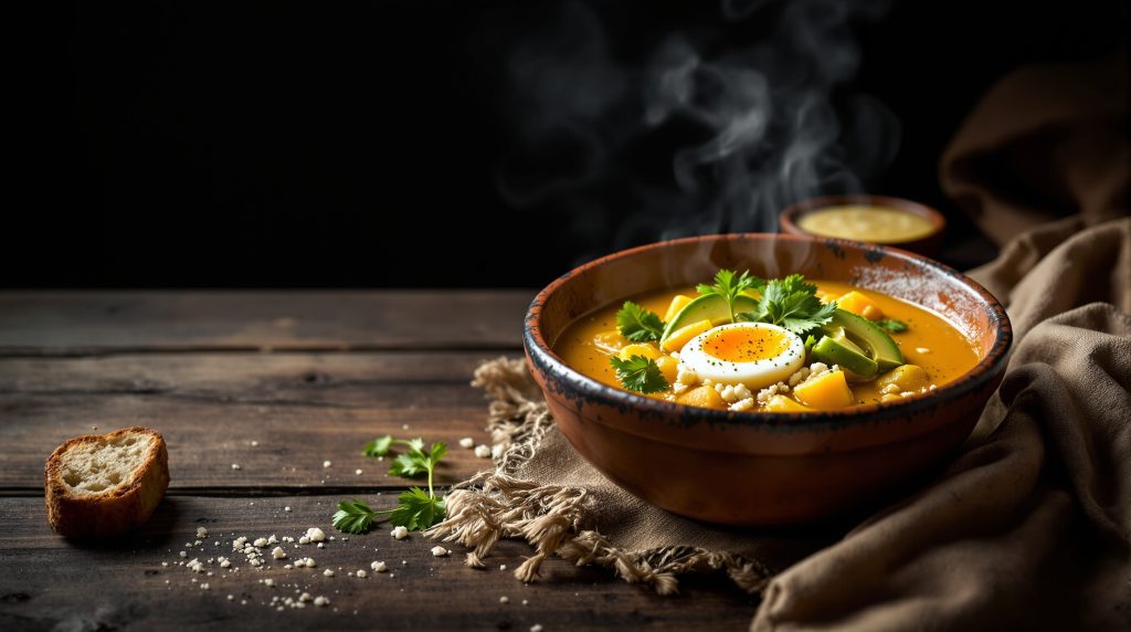 Peruviansk kartoffel- og ostesuppe