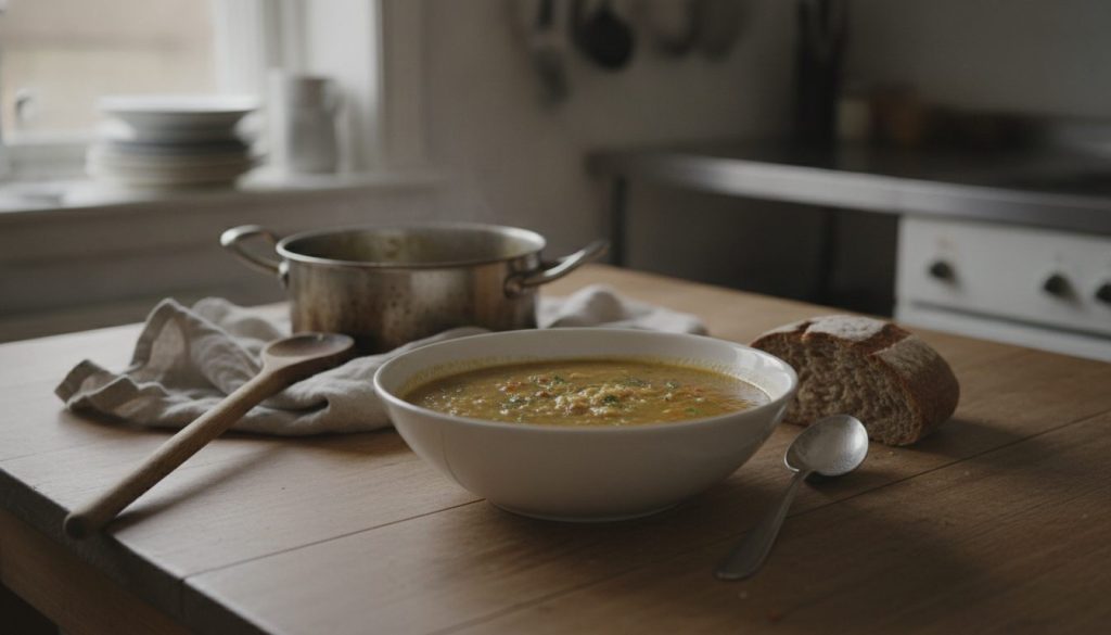 Skål med afrikansk peanutsuppe