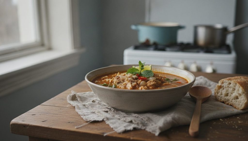 Skål med asam laksa
