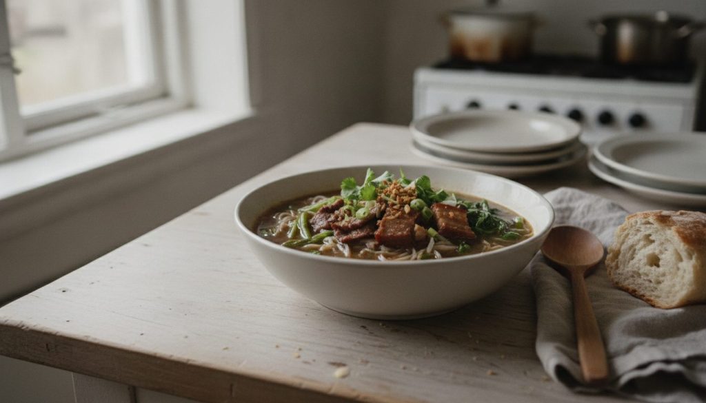Skål med boat noodles