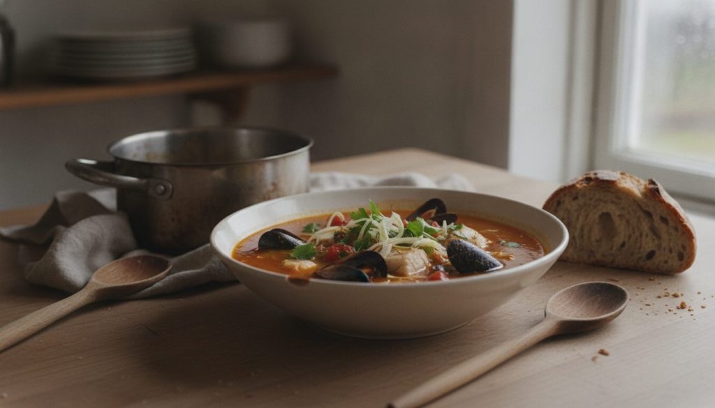 Skål med bouillabaisse
