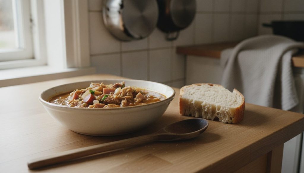 Skål med brunswick stew