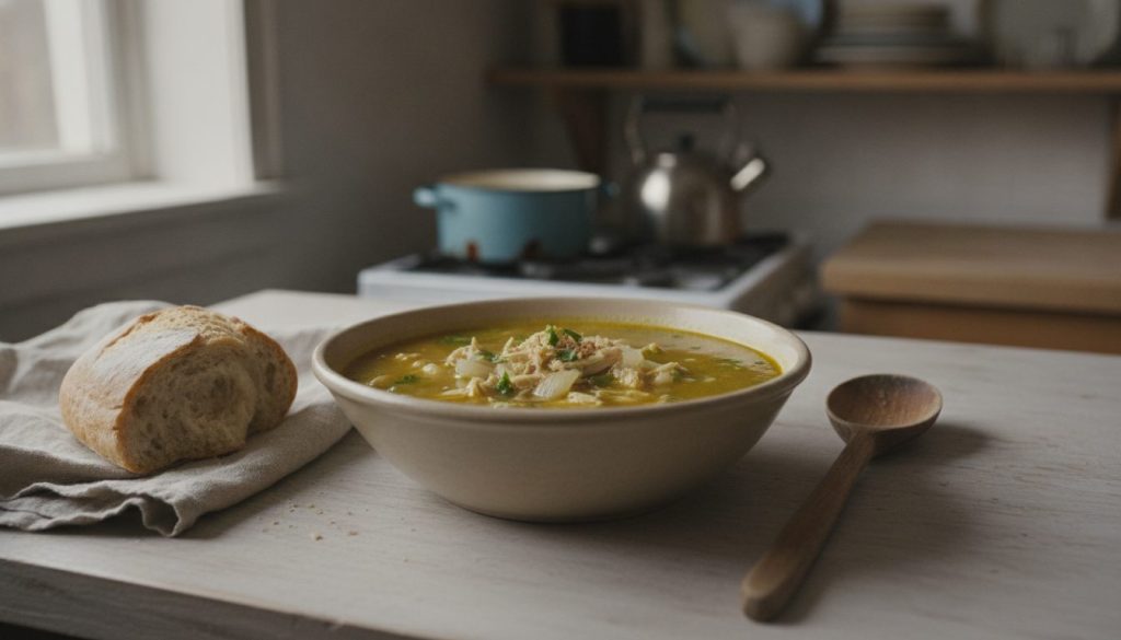 Skål med caldo de pollo