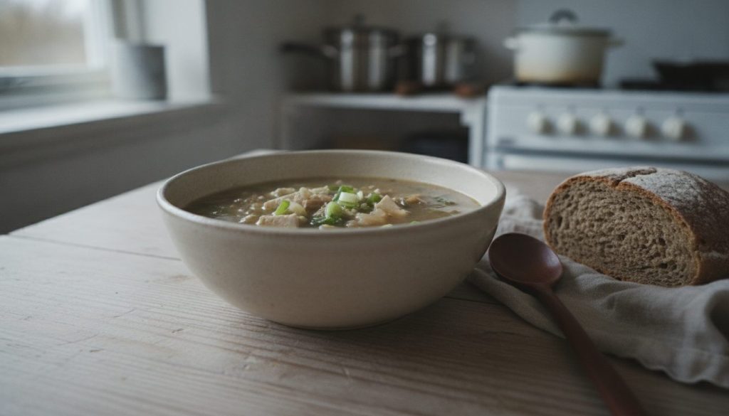 Skål med doenjang jjigae