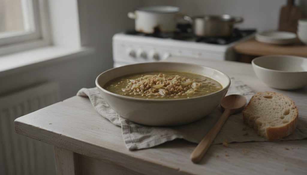Skål med freekeh soup