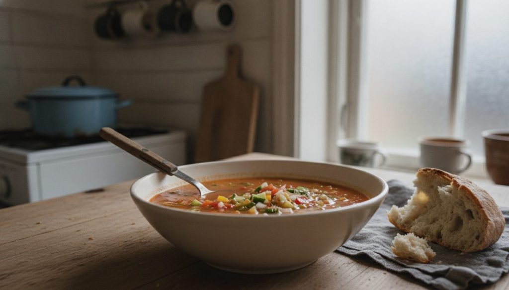 Skål med gazpacho