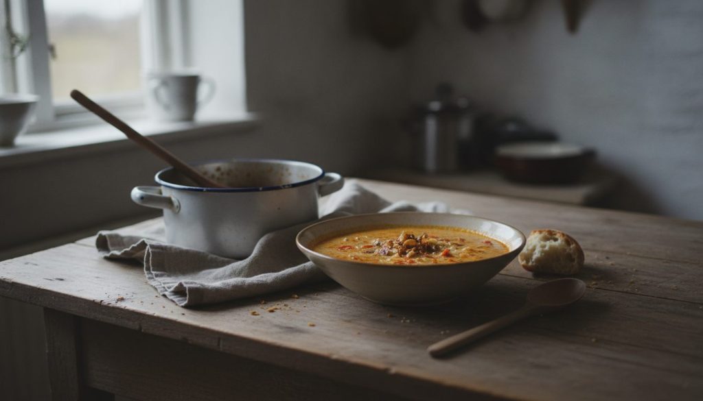 Skål med laksa lemak