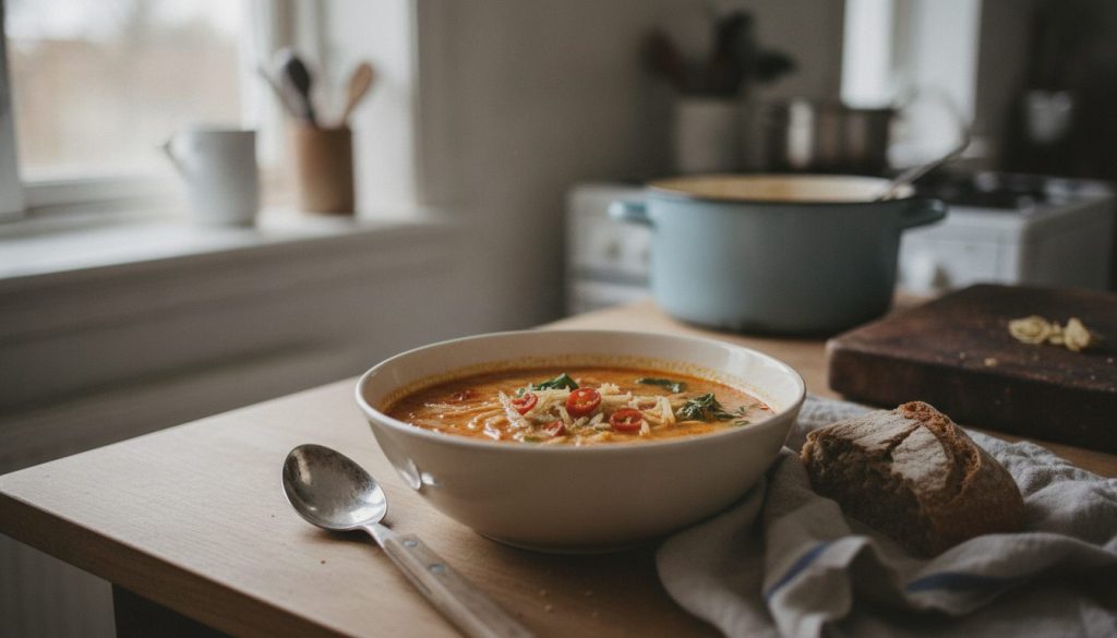 Skål med laksa