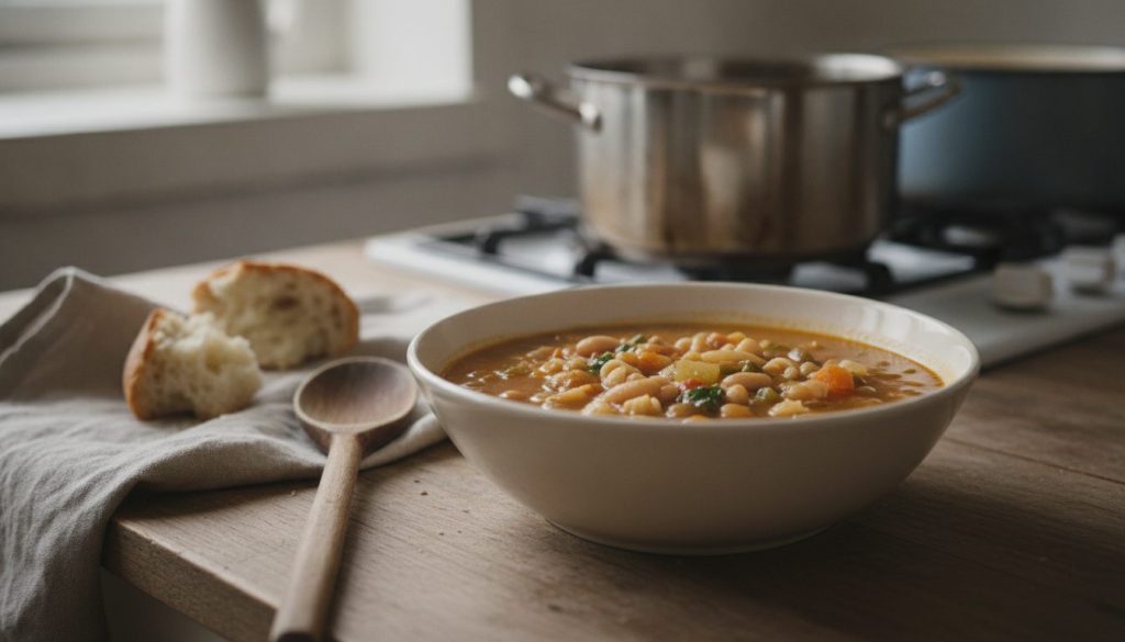 Skål med pasta e fagioli