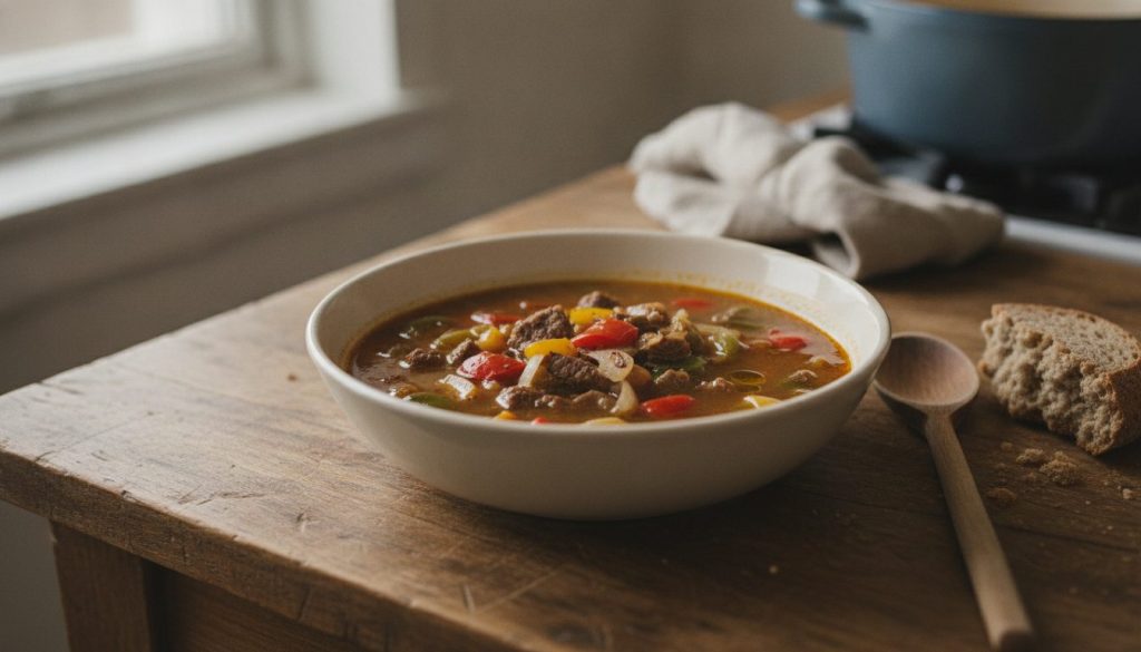Skål med pepper soup