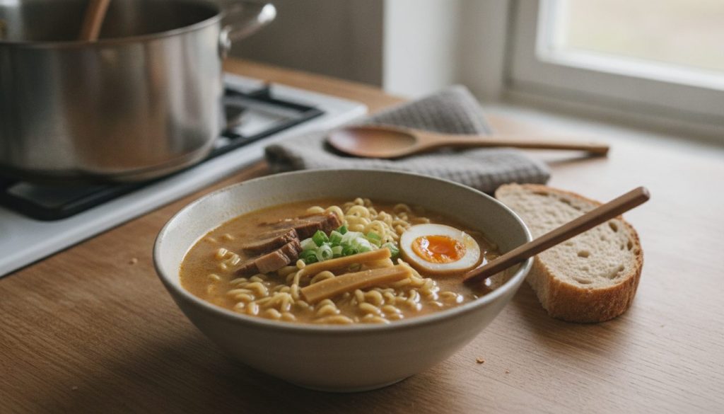Skål med sapporo miso ramen
