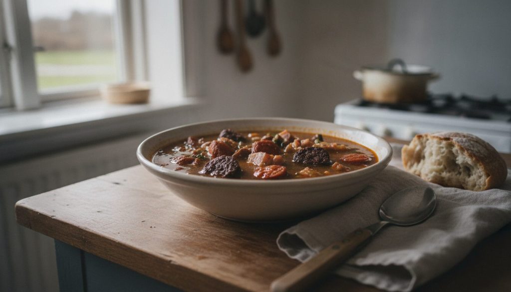 Skål med sopa da pedra