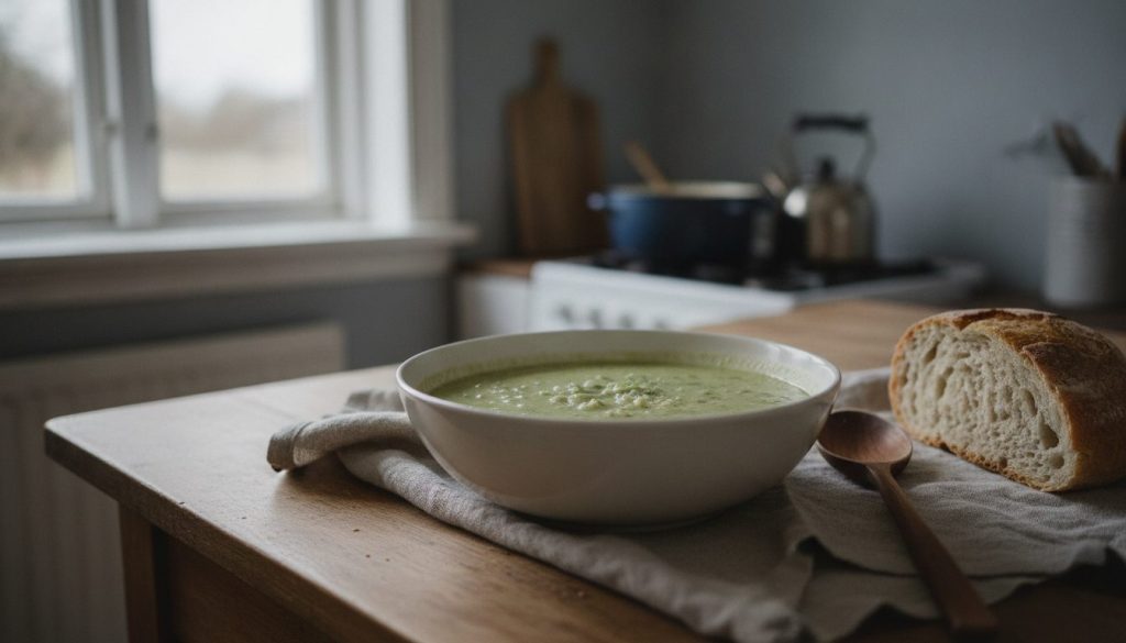 Skål med sopa de aguacate