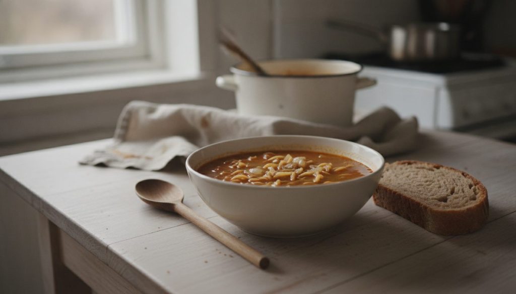 Skål med sopa de fideo