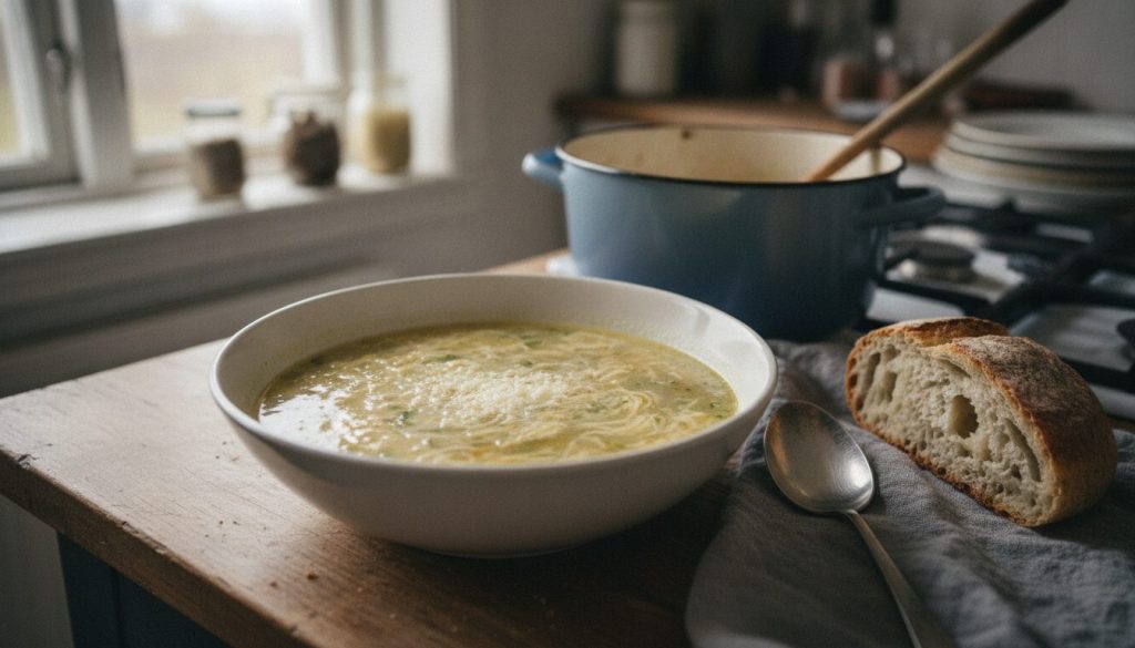 Skål med stracciatella alla romana