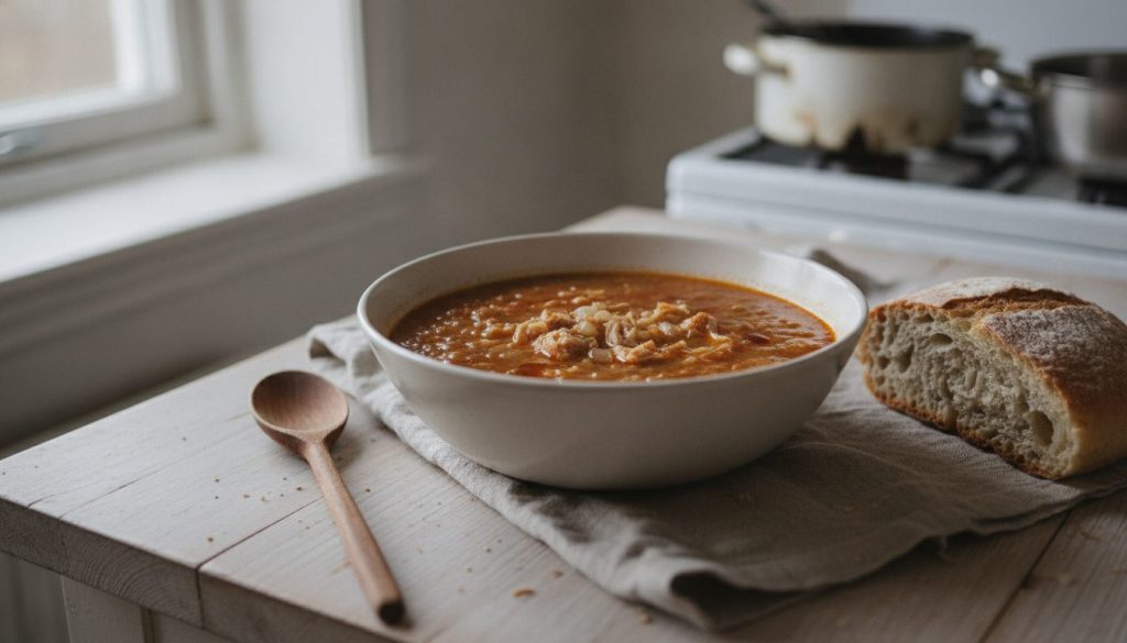 Skål med tarhana soup