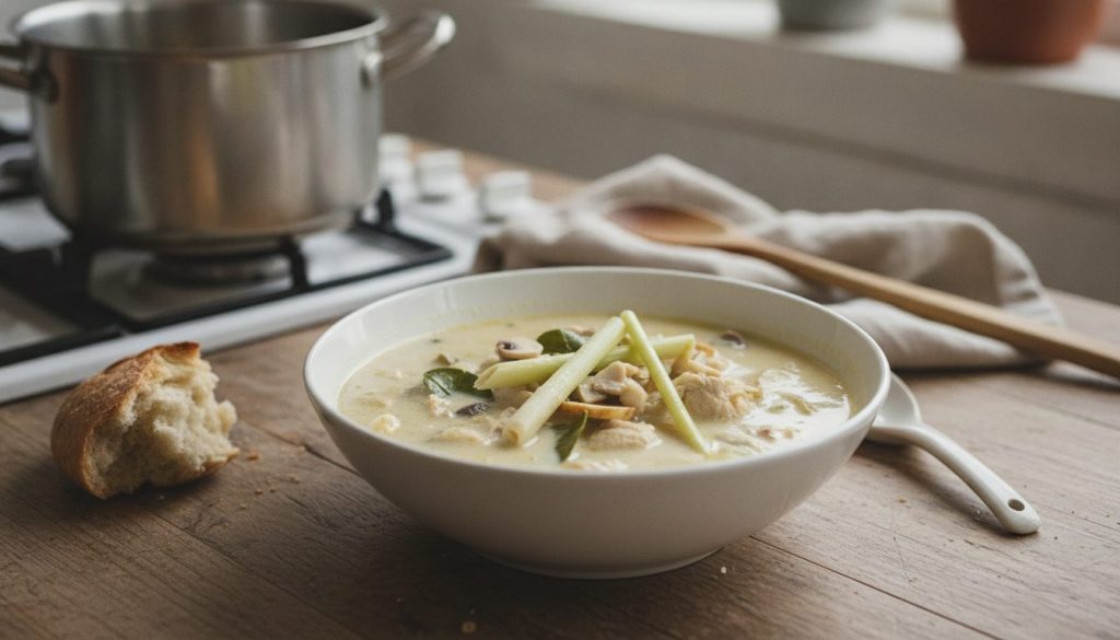 Skål med tom kha gai