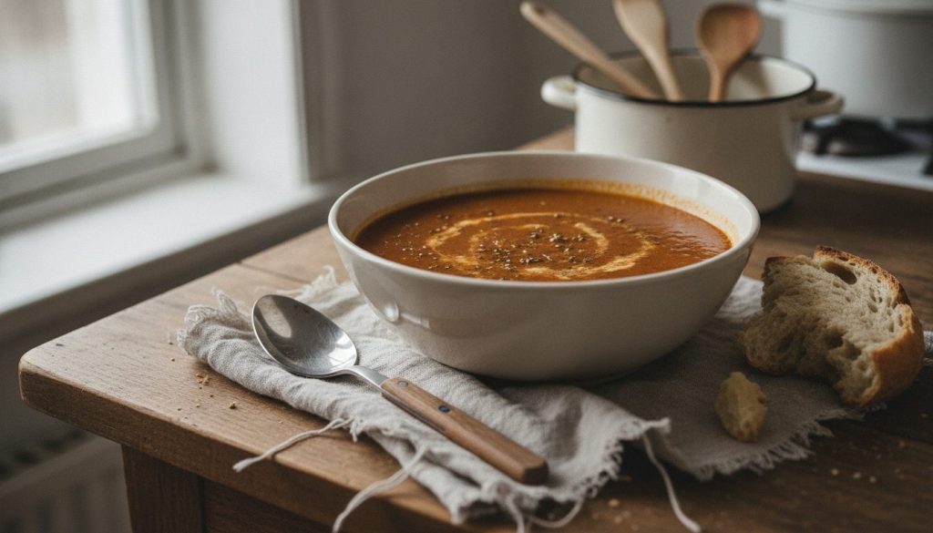 Skål med tomato shorba
