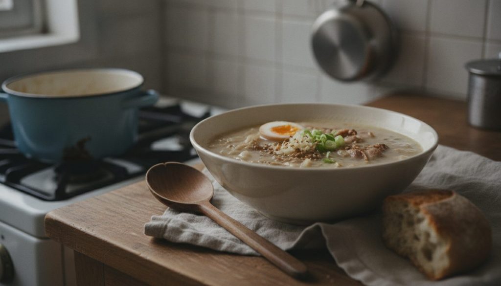 Skål med tonkotsu ramen